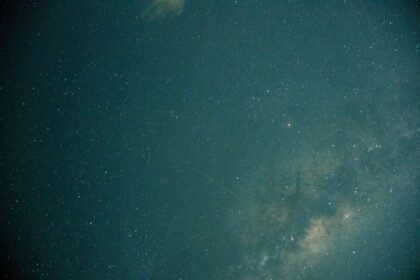 A breathtaking view of the starry night sky showcasing the Milky Way galaxy.